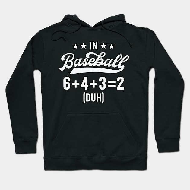 Funny Baseball Shirts For Men Coach 6+4+3=2 Double Play Hoodie by 14thFloorApparel